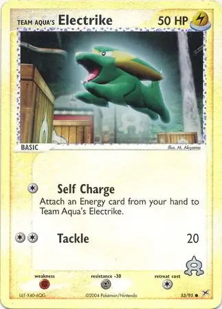 Team Magma v Aqua Team Aqua's Electrike #53/95 reverse holo